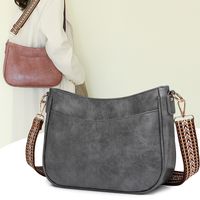 Women's Medium Pu Leather Color Block Basic Classic Style Square Zipper Shoulder Bag main image 3