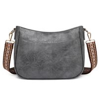Women's Medium Pu Leather Color Block Basic Classic Style Square Zipper Shoulder Bag sku image 1