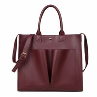Women's Large Pu Leather Solid Color Vintage Style Classic Style Square Magnetic Buckle Handbag main image 8