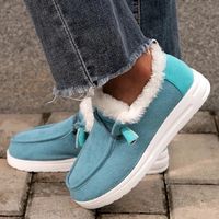 Women's Casual Vintage Style Solid Color Round Toe Snow Boots main image 1