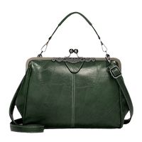 Women's Medium Pu Leather Color Block Vintage Style Dumpling Shape Lock Clasp Cloud Shape Bag main image 2