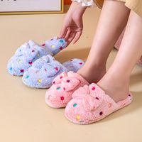 Women's Casual Vintage Style Color Block Round Toe Flip Flops main image 5