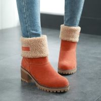 Women's Casual Vintage Style Commute Solid Color Round Toe Snow Boots main image 3