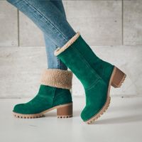 Women's Casual Vintage Style Commute Solid Color Round Toe Snow Boots main image 2