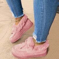 Femmes Décontractée Style Vintage Couleur Unie Bout Rond Chaussures En Coton main image 4