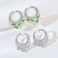 1 Pair Sweet Horns Plating Inlay Copper Zircon White Gold Plated Ear Studs main image 1