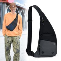 Men's Basic Solid Color Nylon Waterproof Waist Bags main image 6