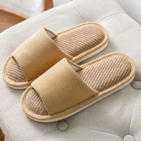 Unisex Basic Solid Color Round Toe Slides Slippers sku image 2