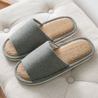 Unisex Basic Solid Color Round Toe Slides Slippers sku image 13