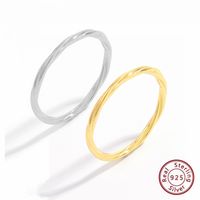 Elegant Spiral Stripe Sterling Silver Plating 14k Gold Plated White Gold Plated Rings main image 1