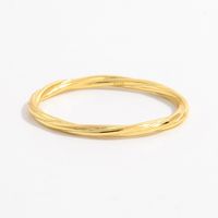 Elegant Spiral Stripe Sterling Silver Plating 14k Gold Plated White Gold Plated Rings main image 5