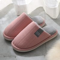 Men's Basic Solid Color Round Toe Cotton Slippers sku image 12