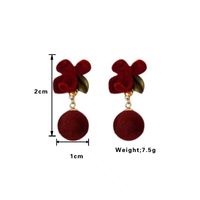 1 Pair Classical Romantic Flower Plating Inlay Synthetics Artificial Leather Gold Plated Drop Earrings main image 2