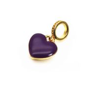 Cute Heart Shape Copper Enamel Charms Jewelry Accessories sku image 9