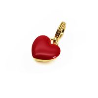 Cute Heart Shape Copper Enamel Charms Jewelry Accessories sku image 11