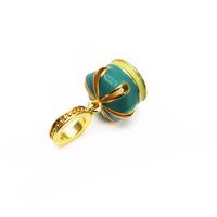 Cute Heart Shape Copper Enamel Charms Jewelry Accessories sku image 8