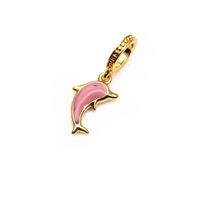 Cute Heart Shape Copper Enamel Charms Jewelry Accessories sku image 22