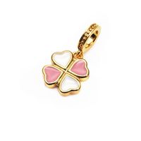 Cute Heart Shape Copper Enamel Charms Jewelry Accessories sku image 26