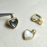 Simple Style Heart Shape Shell Plating Jewelry Accessories main image 1