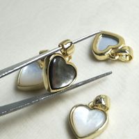 Simple Style Heart Shape Shell Plating Jewelry Accessories main image 2