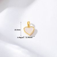 Simple Style Heart Shape Copper Plating Gold Plated Jewelry Accessories sku image 1