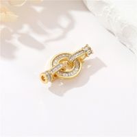 1 Piece Copper Zircon Solid Color Simple Style main image 4