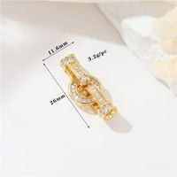 1 Piece Copper Zircon Solid Color Simple Style sku image 8