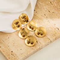 1 Pair Ig Style Round Heart Shape Butterfly Plating Inlay Stainless Steel Artificial Pearls 18k Gold Plated Drop Earrings main image 3