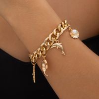 Vacation Beach Starfish Dolphin Shell Alloy Aluminum Wholesale Bracelets main image 6