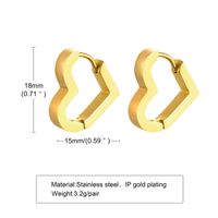 1 Pair Simple Style Geometric Plating 201 Stainless Steel Gold Plated Hoop Earrings sku image 3