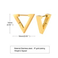 1 Pair Simple Style Geometric Plating 201 Stainless Steel Gold Plated Hoop Earrings sku image 15
