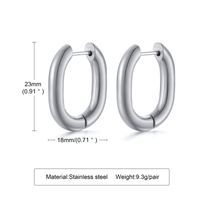 1 Pair Simple Style Geometric Plating 201 Stainless Steel Gold Plated Hoop Earrings sku image 11