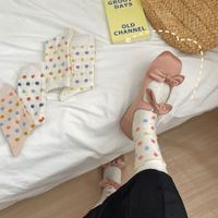 Women's Sweet Round Dots Cotton Jacquard Ankle Socks A Pair main image 3