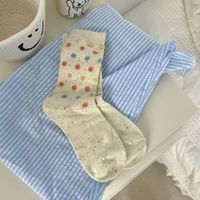 Women's Sweet Round Dots Cotton Jacquard Ankle Socks A Pair sku image 1
