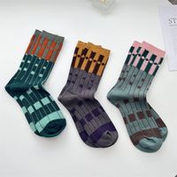Women's Retro Color Block Polka Dots Cotton Blend Ankle Socks A Pair main image 1
