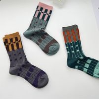 Women's Retro Color Block Polka Dots Cotton Blend Ankle Socks A Pair main image 4