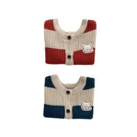 Preppy Style Pastoral Stripe Cotton Hoodies & Knitwears main image 5
