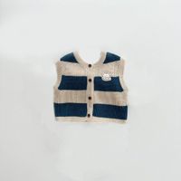 Preppy Style Pastoral Stripe Cotton Hoodies & Knitwears sku image 5