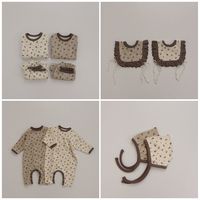 Cute Bohemian Ditsy Floral Cotton Baby Rompers main image 5