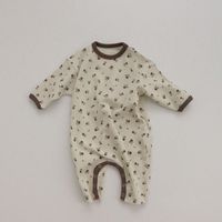 Cute Bohemian Ditsy Floral Cotton Baby Rompers sku image 7