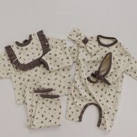 Cute Bohemian Ditsy Floral Cotton Baby Rompers main image 4