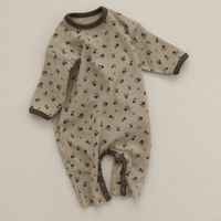 Cute Bohemian Ditsy Floral Cotton Baby Rompers sku image 10
