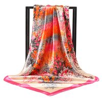 Frau Elegant Blume Polyester Drucken Schal main image 2