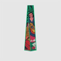 Women's Casual Color Block Polyester Silk Scarf main image 2