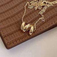 Simple Style Solid Color Sterling Silver Plating Gold Plated Pendant Necklace main image 1