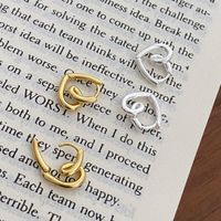 1 Pair Simple Style Heart Shape Plating Sterling Silver Gold Plated Ear Studs main image 2