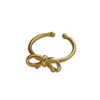 Simple Style Bow Knot Sterling Silver Plating Gold Plated Rings main image 2