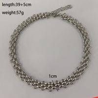 Wholesale Classic Style Solid Color Stainless Steel Plating 18k Gold Plated Bracelets Necklace sku image 2