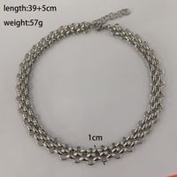 Wholesale Classic Style Solid Color Stainless Steel Plating 18k Gold Plated Bracelets Necklace main image 3