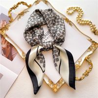 Women's Classic Style Color Block Polyester Silk Scarf sku image 3
